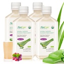 AloeCure USDA Organic Aloe Vera Juice Grape Flavor, realizat în termen de 12 ore de recoltare - Aloe Vera pură Digestive & Immune Health Supplement, ajută la menţinerea echilibrului aciditatea stomacului, 16.7oz x 4 Btls