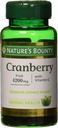 Natura's Bounty Cranberry, Herbal Health Supplement with Vitamina C, Suporturi de sănătate urinară, 4200mg, 120 Softgels