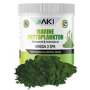 AKI Marine Powder Fitoplancton - Sursa de Omega-3 Raw EPA Micro Algae Nannocloropsis - Proteine pe bază de plante, Vitamine pentru wellness generală - Sursa completă de proteine, Vegan & OMG gratuit (2oz/57g)