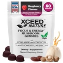 Lions Mane & Cordyceps Mushroom Gummies - 10in1 Supliment - pentru Focus, Energie, Mood, Memory & Clarity - 60 buc