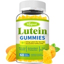 Luteină și Zeaxanthin Suplimente Gumiile cu Astexantin & Extract de afine - Vitamine de ochi cu Omega-3, Vitamine A, C, E, D3 și Zinc pentru Vision Health - Sugar Free, Mango Flavor, 60 Conte