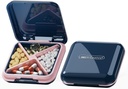 DUBSTAR Pilula cutie - impermeabilă zilnică caz mic pentru pungi Pocket Compact Travel Medicine Holder for Vitamins,Fish Oils,Supplements,Medication (Deep Blue)