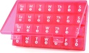 Organizator de pastile lunare mari, 28 zile cutie pilula 1 timp pe zi, 4 săptămâni pe lună Pilula Case Container, Călătorii prietenos Medicina Organizator pentru vitamine, uleiuri de pește, Suplimente
