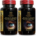Vision Support Formula Naturală - Suplimente organice Lutein - Suport Viziune Naturală cu Beta-Caroten & Antioxidanți - 2 Flacoane 120 Capsule