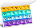 XL Large lunar Pill Organizator 4 săptămâni, 28 zile Pill Organizator Săptămânal, Compartimentare mare cu cazul de călătorie, 7 zile Pill Dispenser 4 ori pe zi, Medicina Organizator Cutie pentru Vitamina, Ulei de pește