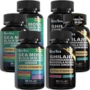 Boysea. Shilajit și Sea Moss Bundle- 90 Count - Sea Moss, Black Seed Oil, Ashwagandha, Ginger & Shilaj, Rhodiola Rosea, Toate în 1 Suplimente (3 Pc)