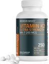 Bronson Vitamina K2 MK-7 200mcg Extra Putere, 250 comprimate vegetariane