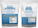 Organic Bicarbonat de sodiu Alkaline Supliment 1.5LB & Bio Fiber Rinichi Curățați Detox 2.5 LBS Bundle 