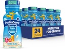 PediaSure Grow & Gain with Immune Support, 27 Vitamine & Minerale pentru copii, 7g Proteine, Non-GMO, Gluten-Free, Vanilie, Sticla 8-fl-oz, Pachet de 24