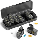 AM & PM Pill Organizator 7 zile, săptămânal Pilula Caz 2 ori pe zi, Pilula Box 7 zi, Medicina Pill Organizator pentru Călătorii, Vitamine, Uleiuri de pește, Suplimente