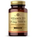 Solgar Vitamina D3 (Cholecalciferol) 125 MCG (5000 UI), 100 Softgels - Ajuta la mentinerea sanatatii oaselor si a dintilor - Suport pentru sistemul imunitar - Non-GOM, Gluten-Free, Dairy Free - 100 Servings