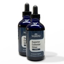 Argint superior coloidal, Waiora, supliment mineral lichid, 40 PPM, pentru suport imunitar, Sticla de sticlă albastră cu picurator (2 bont/44 serv.)