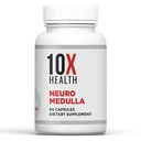 10X Health Neuro Medulla Brain Supplement - Nootrops Brain Supplement Supplement for Brain, Memory and Focus - Memory Supplements with Vitamin B1 & B3, Zinc, Ginkgo Biloba & More - 60 Capsule