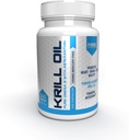 Pure Label Nutrition Fresh Antarctic Krill Oil 1000mg, Omega 3's, Extra Putere, EPA & DHA softgels cu antioxidant Astaxantină. Heart Health Supplement and No Fishy Aftergust. 240 capsule de gel