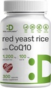 Deal Suplimentul Red Yeast Rice 1200 mg Per Servire cu CoQ10, 300 Capsule 
