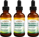Lovita Clorofill picături lichide, mare potenta 120 mg/ml, 7,200 mg pe sticla, Natural Energy Booster & Immune Support, Deodorant intern, Skin Health, Vegan & non-GMO, Menta Aroma, 180 Serviri