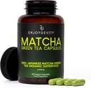 Capsule organice de ceai verde Matcha - Energie naturală Boost - Clean Treptat Cafeina - Japonez Matcha Pastile de ceai verde - 100% Antioxidant natural - Calmant și relaxare - 120 capsule zilnice - 2000 / mg