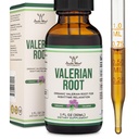 Picături de rădăcină de valeriană pentru somn - extract de tinctură valeriană organică 168mg - 1 FL OZ, 30 serviri (mai bine absorbite decât capsulele, îmbunătățește ceai de rădăcină de valeriană) pentru relaxare și calm de lemn dublu