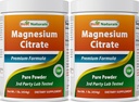 Cel mai bun Naturals Citrate de magneziu pulbere 1 Liră (1 LB (Pachet de 2))
