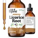 Locomotive sălbatice și organice Root Tinctură - Digestive, Lung & Skin Support - Licorice Root Extract Picături lichide - Vegan, Sugar & Alcool - 4 fl oz