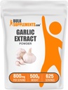 BulkSupplements.com Usturoi Extract de pulbere - Uscator Supliment, Herbal Supliment, Allium Sativum - Herbal & Gluten Free, 800mg per Serving, 500g (1.1 lbs) (Pachet de 1)