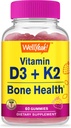 Ei bine Da Vitamina D3 + K2 Gumiile - Vitamina D3 1000 UI, K2 100 MCG - Suportul pentru sanatatea osoasa si musculara, Aroma naturala, GMO gratuit, Gluten gratuit, Vegan - K2 D3 Suplimentul de vitamine- 60 Gume