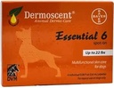 Bayer Dermoscent 6 Spot pe îngrijirea pielii pentru câini mici până la 22 lb Ulei de pește Suplimente nutriționale