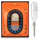 Capsule cu pilulă Dimensiune goală 0, 100 Capsulă cu contor Gelatină cu micro Lab Spoon, capsule cu pilulă de umplere, gluten gratuit şi non-GMO certificate, clare