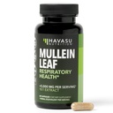 Capsule Mullein Leaf pentru sanatate respiratorie - 5000 mg Extract 10:1 pentru suport pulmonar si functie imuna - 60 Conte - Capsule Vegane, non-OMG - Supliment vegetal pentru wellness zilnic - 2 luni de aprovizionare