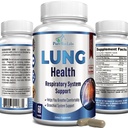 Suport pentru plămâni, Lung Cleanse & Lung Detox Formula, Suport pentru sănătatea plămânilor pentru plămâni clare, respirație confortabilă, Bronhial Health, 60 capsule
