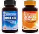 BioEmblem Antarctic Krill supliment de ulei Curcumina Turmeric Supliment cu BioPerine