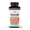 LifeSeasons NeuroQ Memory DHA-400 - Omega-3 Supliment ulei de pește - Performanță mintală și echilibru - Sprijină Neuro Brain Health - Protejează împotriva pierderii memoriei și îmbunătățește concentrarea - 120 Softgels