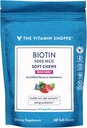 Vitamina Shoppe Biotin Soft Chews for Hair, Skin & Nail Support - 5000mcg - mixt Berry (60 Soft Chews)