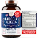 Fadogia Agrestis și Tongkat Ali Supliment - Fadogia Agrestis 600mg, 500mg Longjack Tongkat Ali pentru bărbați, Maca Root, Fenugreek, Ashwagandha, Saw Palmetto pentru a sprijini energia, rezistență, vitalitate - 120Caps