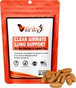 VITINITY Lung Curățește Suplimentul de sprijin imun respirator,25+Ingredient cheie Lung Sănătate Detoxifiere pentru respirație, astm, Alergie sezonieră Tabletă(15 Day)