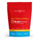 Creier Body Colagen Peptide pulbere - Vital Proteina si Colagen Supliment pentru femei si barbati - Hidrolizat Tip I & III pentru par, Piele, Nails & Joint Health - 25 Serviri - Creamy Vanilla Coconut - 875g