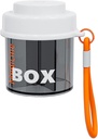 Pilula Dispenser,Portable Supplement Organizator Sticla cu anti-amestecare și deschideri largi Design pentru călătorie (Orange)
