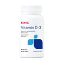 GNC Vitamina D3 50mcg Supliment, suporta dintii si sanatatea osoasa, 180 Serviri