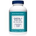 Vitamina Shoppe Omega 3 Ulei de pește, EPA & DHA 500mg, Puritate asigurată, Distilată molecular pentru a sprijini Cardiovascular, Joint și Brain Health 1000mg (240 Softgels)