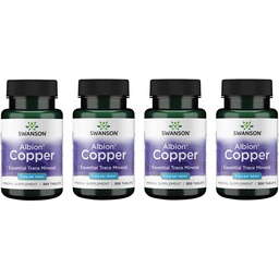 Swanson Copper Antioxidant Sistem imunitar Red Blood Cell Suppliment mineral (Copper chelat) 2 mg 300 Tabs (4 ambalaj)