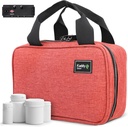 Kaddy Secure Pill Organizator Box, Depozitarea pentru sticle de medicamente sau suplimente; Toaleta; Călătorie sau acasă, TSA aprobat Lock (Red)