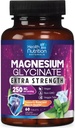 Magneziu Glicinat 250mg - 100% Magneziu Chelated pentru absorbţie maximă - Suport de somn, Musculare, Nervi, Os & Heart Health Support, Cel mai bun Mag Supliment, Vegan Non-GMO, 3rd Party Testat - 60 comprimate