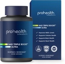 ProHealth NAD Triple Boost Ultra + 500mg Niagen NR. 3X NAD+ Optimizer Plus Apigenin, PQQ, Querbetin. Promovează Longevitatea, Heart and Brain Health, activează Sirtuinele pentru repararea celulară (30 Servings)