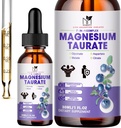 2 Pachete Taurate de magneziu lichid, Glycinate, Malate, Aspartate, Citrate calm Complex de magneziu Supliment pentru Cardiovasculare,Calm,Cramps Support