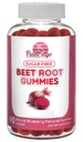Sugar Free Nitric oxid de sfeclă Root Gummies - Root Root Chembables pentru performanta atletica, Nitric oxid Booster, Energie, fluxul de sânge și Circulație - 90 Sfeclă rădăcină Gummy Chews.