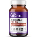 Noul capitol Wholemega Fish Oil Supplement - 2000mg per Serving, Clinic dovedit ulei de somon sălbatic Alaska cu Omega-3 + vitamina D3 + Astaxantină, 120 Softgels