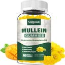 Mullein Gummies pentru Plămâni, Mullein Leaf Extract Supliment pentru Digestive & Respirative & Imun cu Bromelain, Querbetin, Mango Flavor, 60 Conte
