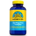 Natura'S Life Cal Mag Zinc Complex 1000mg / 500mg / 15mg - Supliment de magneziu de calciu Zinc w/Vitamina D şi Boron - Bone Health, Muscle and Heart Health Support, 60 Day Guarantee, 62 Serv, 250 Caps