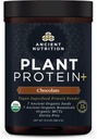 Pudră de proteine pe bază de plante de nutriție antică, Proteină de plante+, Ciocolată, Superalimente Vegan organic, 15g Proteina Per Servire, Gluten gratuit, Paleo prietenos 12 Servire