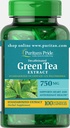 Puritan Pride Decafeinizat Ceai verde Extract standardizate 750 mg-100 capsule